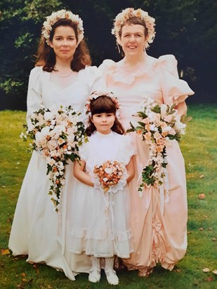 Pauline as Bridesmaid at Catherine Jones' Wedding