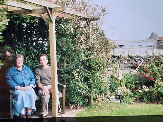 Pauline and Lee at Lindisfarne