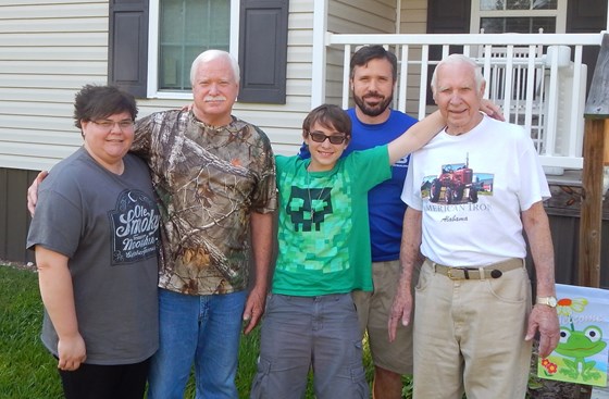 Amy, Uncle Terry, Cameron, Jay and Pawpaw