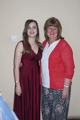 Me and mum at my first prom in 2016