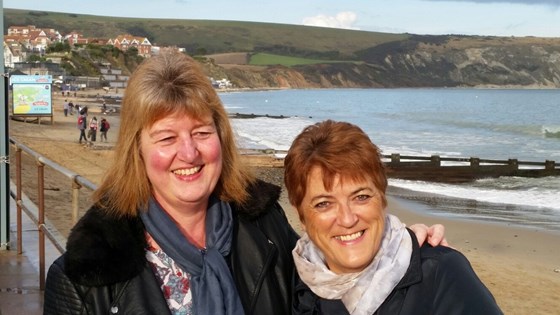 Carole and I, Swanage sea front November 2014