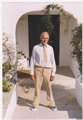 Outside his home  in Spain.