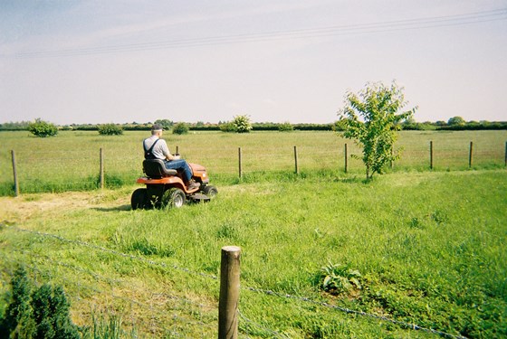 Mowing the paddock at Magpie