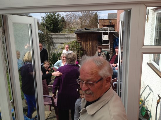 Bob at Jan's birthday party