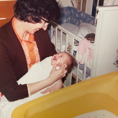 Christine with baby, Margaret