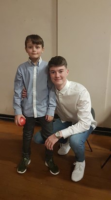 Dylan and Wee Alan at dads 80th