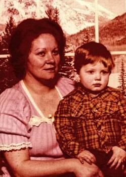 Jamie's mother holding his brother kenny