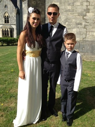 Justin and are two beautiful children sinead and Ellis 