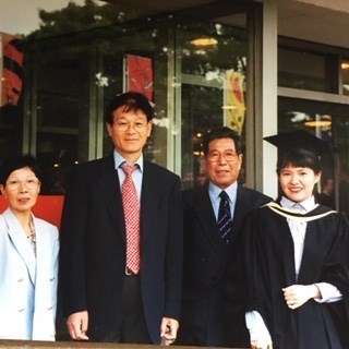 At a graduation ceremony.