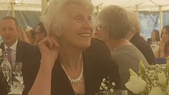 Margaret Forbes enjoying Nico wedding