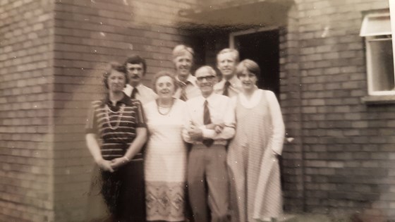 Margaret Forbes with parents and siblings 1977