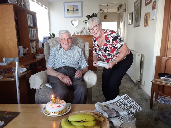 Mum and Dad on Dad's 95th Birthday