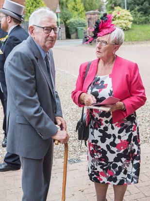Barbara and Tony at Rebecca and James' wedding in 2017