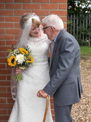 Tony and Granddaughter Rebecca on her wedding day in 2017