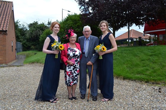 Barbara, Tony, Emily and Clare at Rebecca's wedding