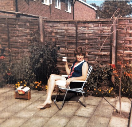 Mum posing in the garden