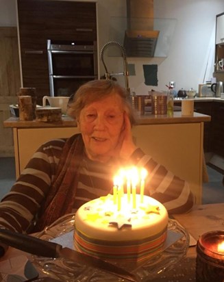 Mum and birthday cake 