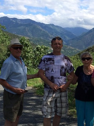 Mum Dad and Dermot in France probably in Summer 2018