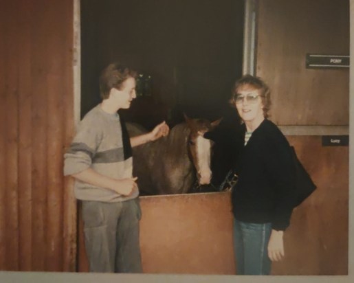 Mum with Dermot and Lucy the Pony