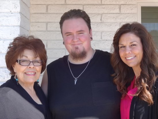 Jeaneen (Mom), Beau, and sister Kim, April 2015