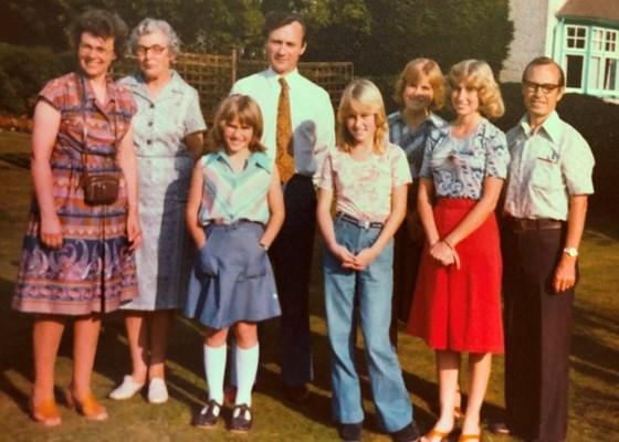 With Harold Hide and family, 1979