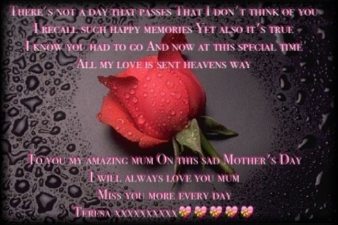 2nd Mother's Day without you mum and not getting any easier to bear love xxxxxxxxxx?????