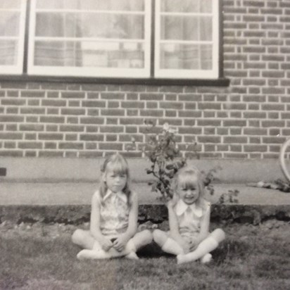 Catherine and Trisha....about 1973?