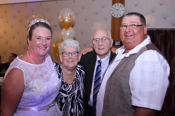 With Stuart’s Parents at our Wedding Reception back in the UK