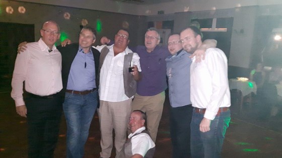 Boys from the Stag Do at the Wedding Reception