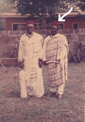 Amans with his cousin - the late Chief Hendrick Osakwe (odafe 1 of Onicha Olona)