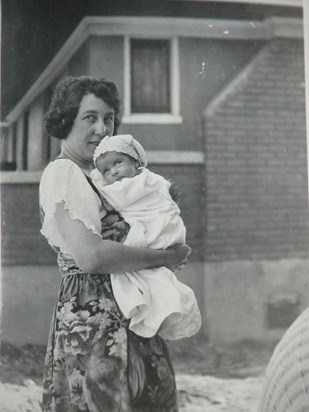 Baby Bev with her mom, June Forsha