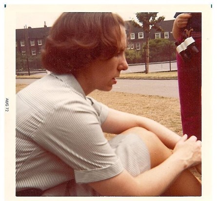 1972 Pat in Holland Park London - whilst looking after the Greenbury family