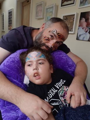 Dad & Megs - Facepainting, October 2021