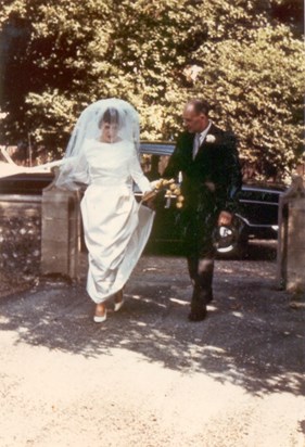 Andrea on her wedding day with her uncle