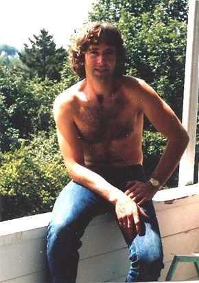 On the porch in Orland, Maine, 1987 or 1988