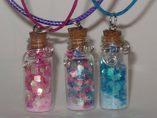 Baby bottle neclaces to remember the loved ones who are no longer with us