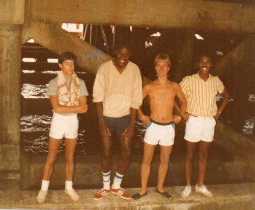 Underneath Bournmouth Pier 1985 ,I've no idea why.