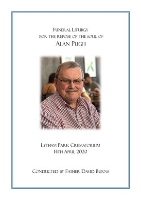 Alan Pugh Order of Service Front Cover