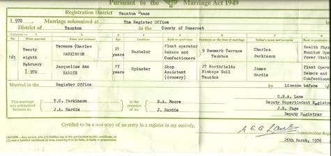 Marriage Cert.