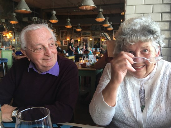 Mum & Uncle Ron 7.8.19 at Pierre's Torquay