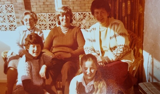 Mum, Gran, Chrissie, Elizabeth and Carol at Elizabeth's 