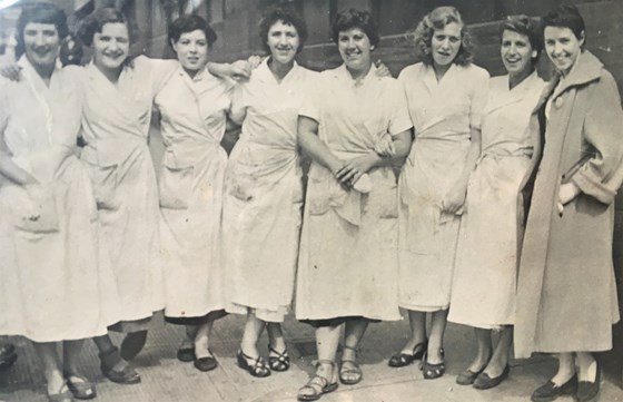 Mum and the Biscuit Factory Girls 1955