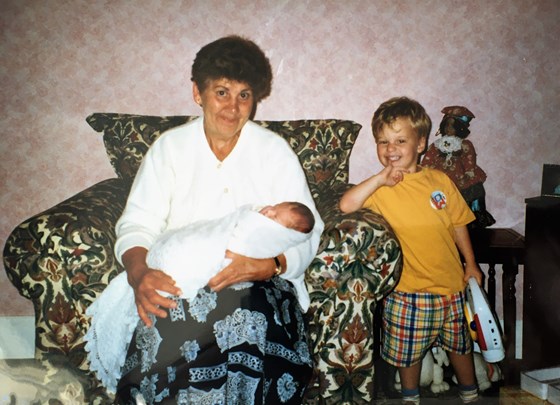 Nanny with Christopher and baby Nicholas