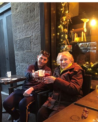 I love this picture of Auntie Kath and my son in Galway as I see complete happiness in the moment.  💜