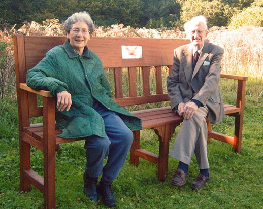 Terence & Mary on her husbands memorial seat