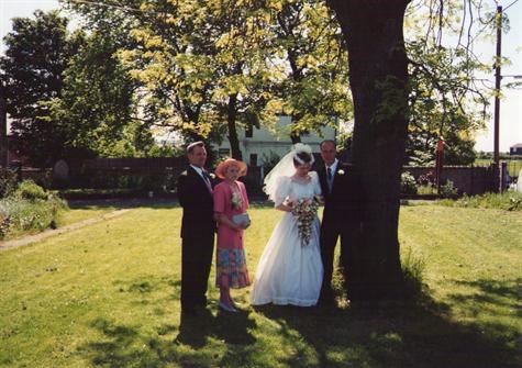At Linda and John's wedding, Sacriston, June 1993