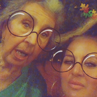 Snapchat silly with Michelle - the eldest grandchild 