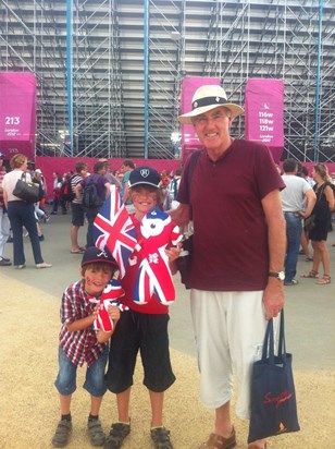 Papee with Joe and Ben at the Olympics