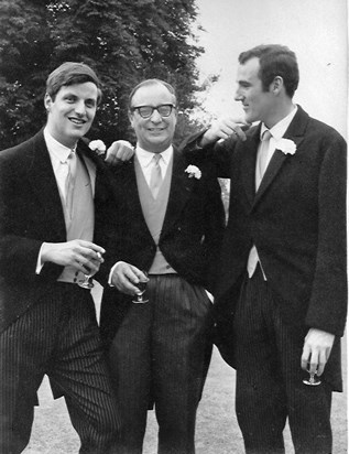 Richard as  his cousin Paul's Best Man, with Paul and his father Uncle Derek