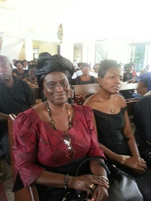Joke at late Justice Wutoh's funeral with Maame Kay Stephens. 2013